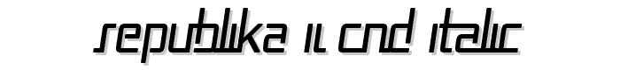 Republika II Cnd Italic font